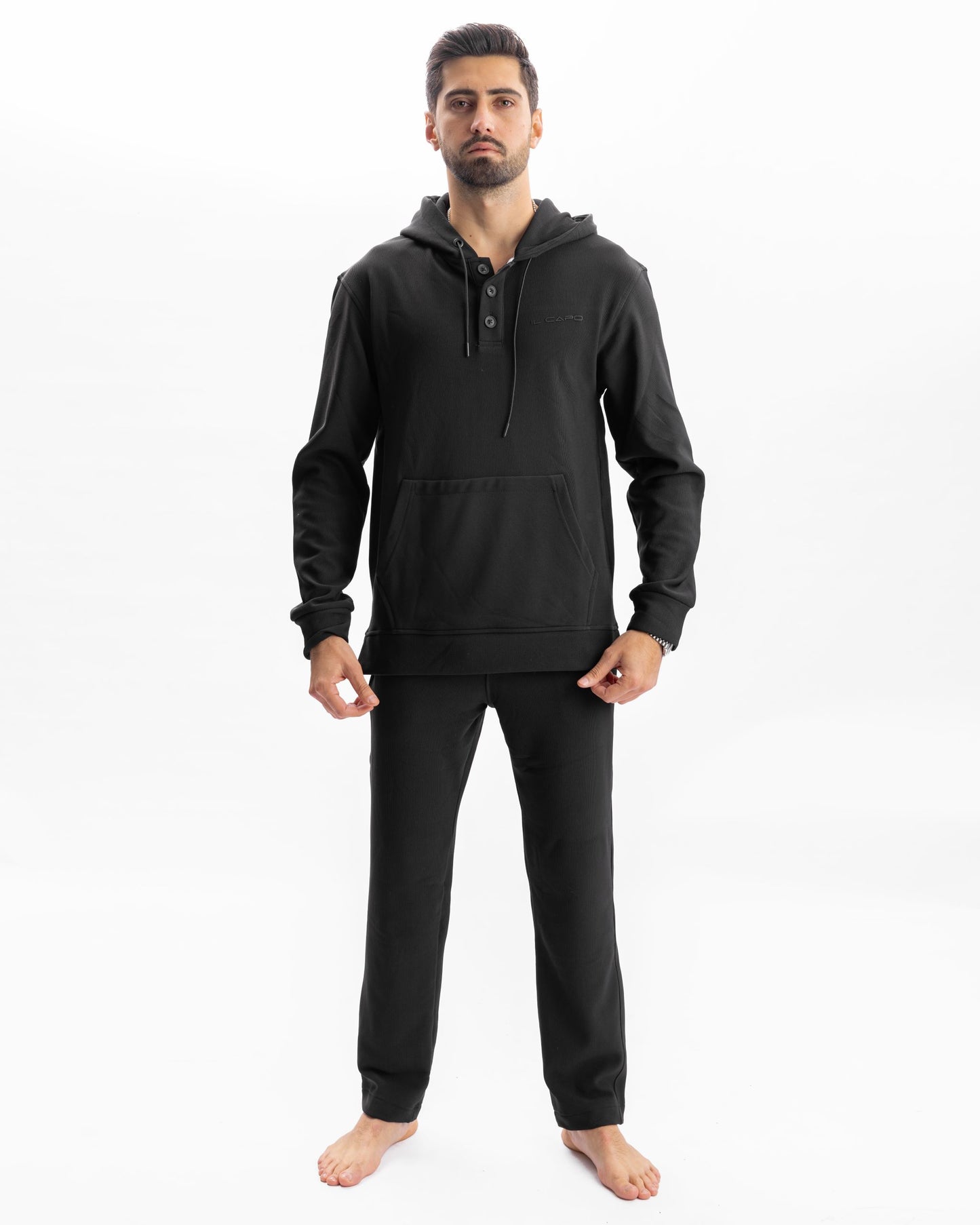 Polo Hoodie and Trousers Set